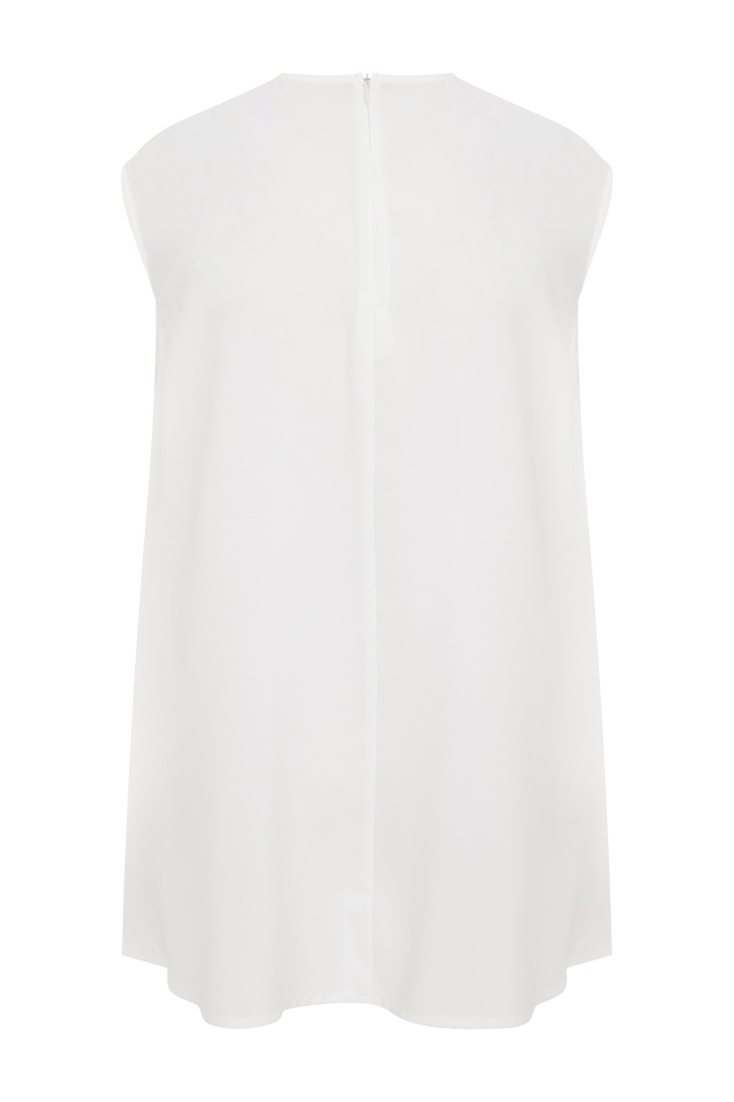 NICOLE Oversize White Crepe Blouse